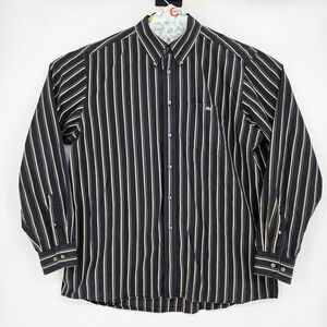 Lacoste Shirt Mens 45 Extra Large Button Down Striped Long Sleeve Casual‎